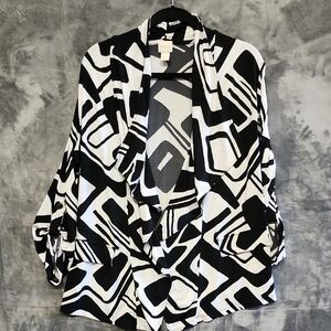 Chico's Monochrome Geometric Cardigan